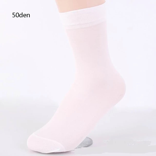 Pack of 4 Ultrathin transparent socks for Girls women