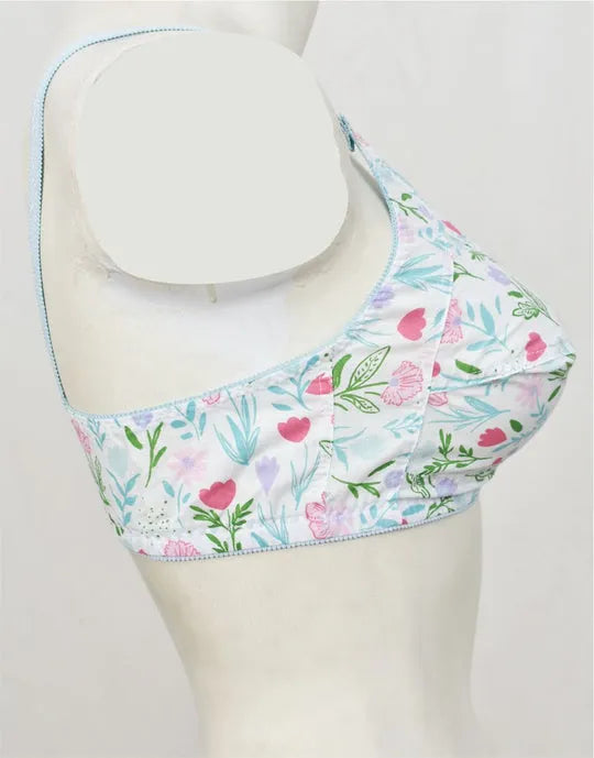 Pack of 4- Cotton Bra for Women Girls| Non Padded Ladies Brazier| Irani Bra
