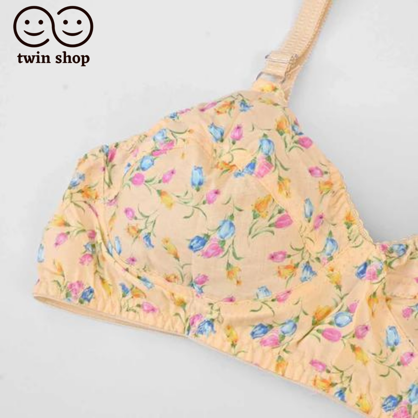 Lawn Printed Bra for Women Girls| Flower Prints Soft and Smooth Stuff Bra for Ladies| Skin Color