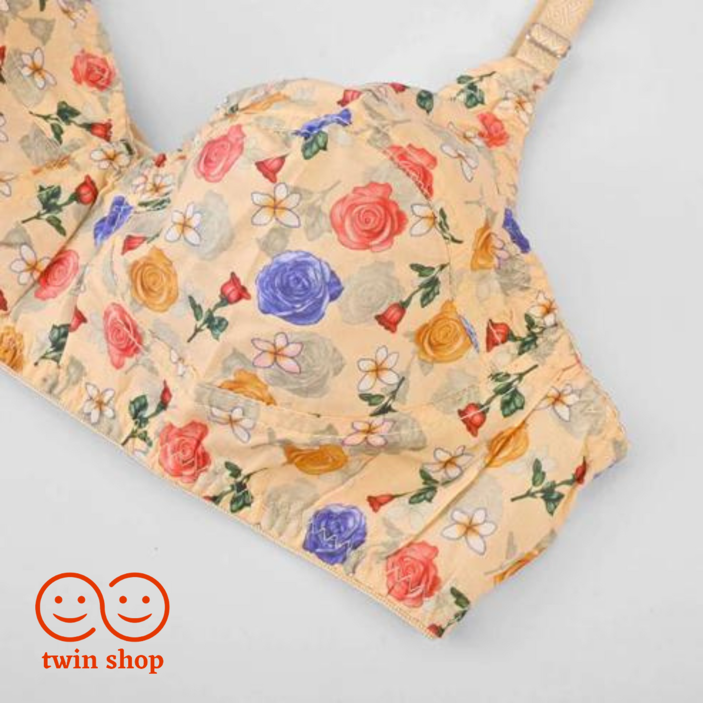 Lawn Printed Bra for Women Girls| Flower Prints Soft and Smooth Stuff Bra for Ladies| Skin Color