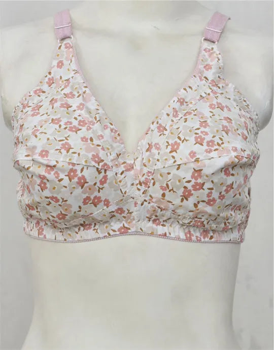 Pack of 4- Cotton Bra for Women Girls| Non Padded Ladies Brazier| Irani Bra