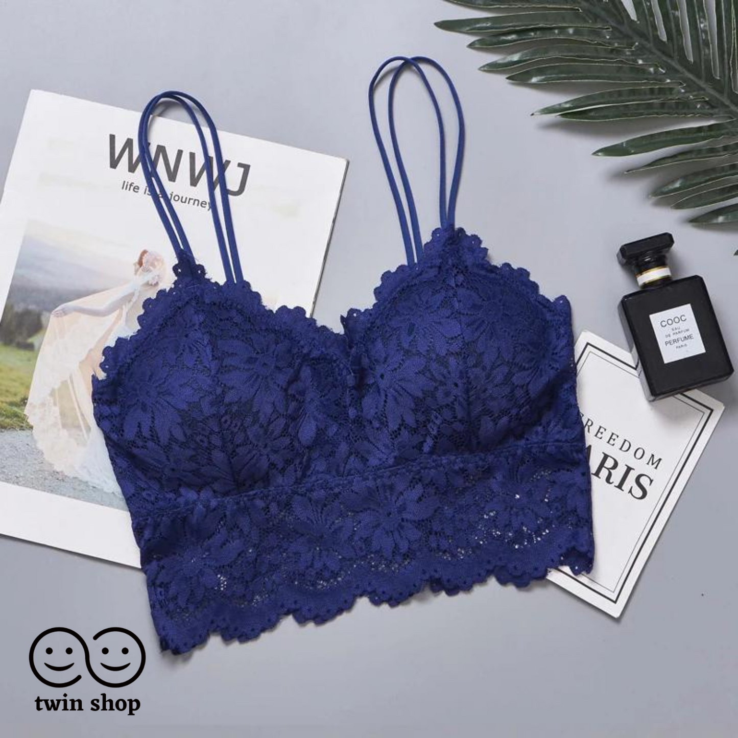 Flower Lace Bra Top Wire Free Push Up Bra for Women Girls