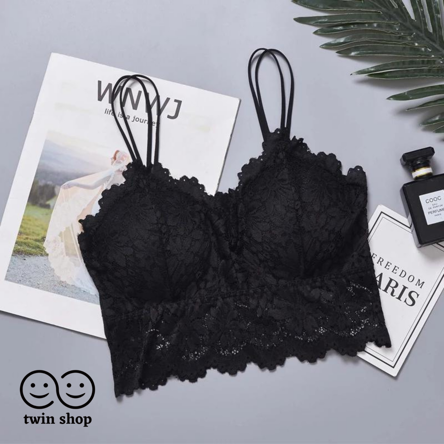 Flower Lace Bra Top Wire Free Push Up Bra for Women Girls