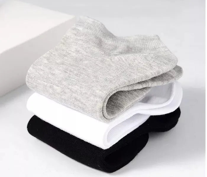 4 Pairs Cotton Ankle Socks For Men Women - 3 Random colors
