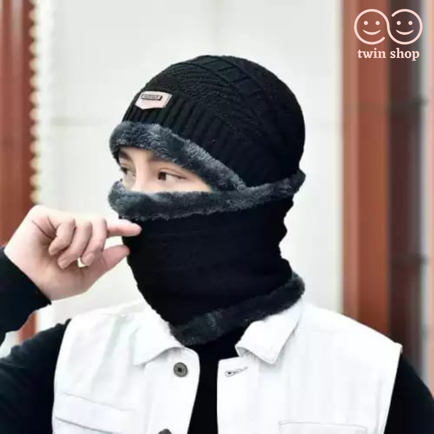 Beanie cap-Wool cap with neck warmer for men women| Winter cap for Unisex
