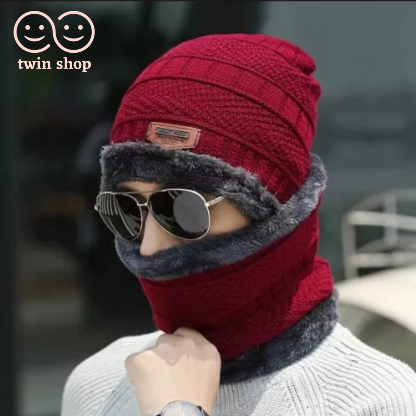 Beanie cap-Wool cap with neck warmer for men women| Winter cap for Unisex