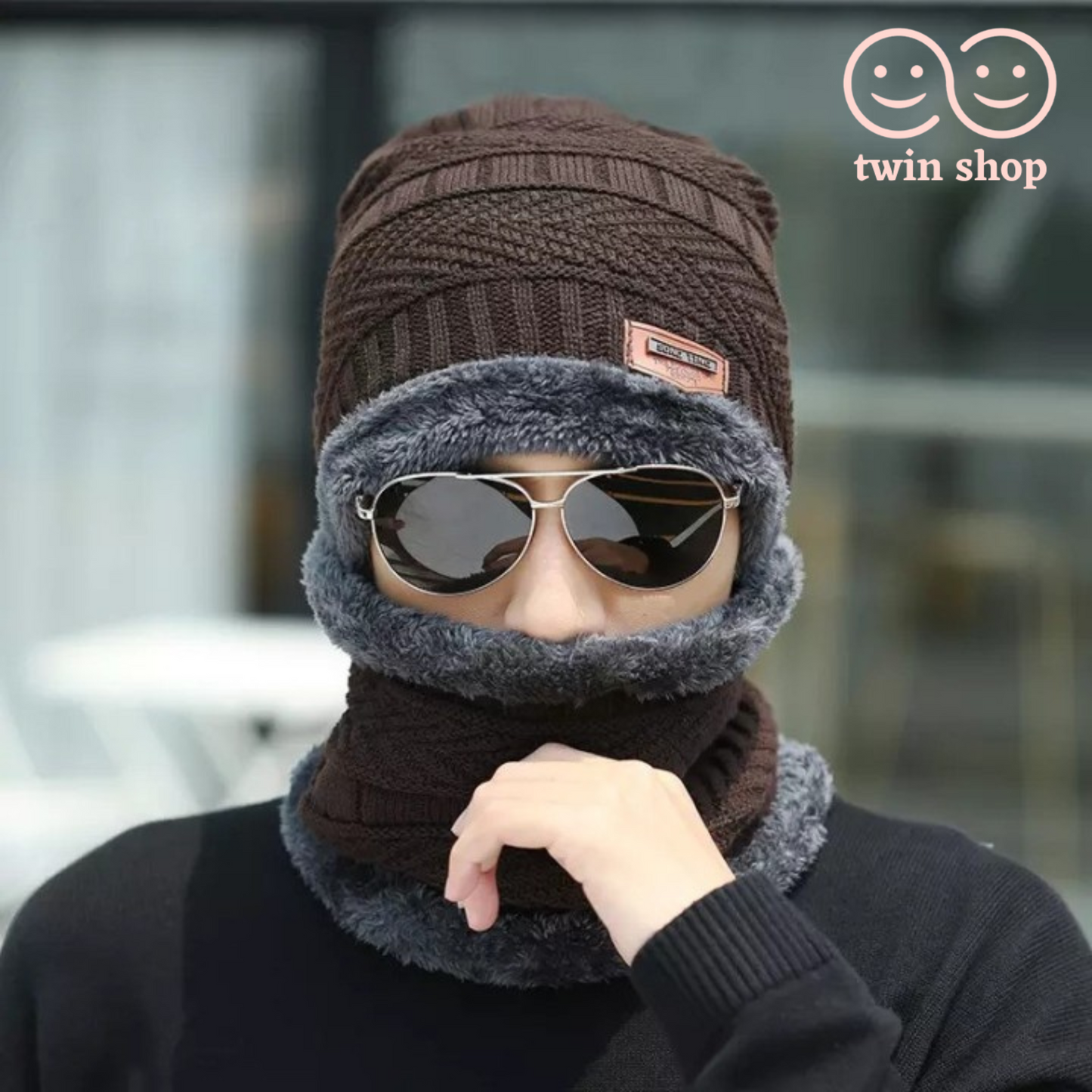 Beanie cap-Wool cap with neck warmer for men women| Winter cap for Unisex