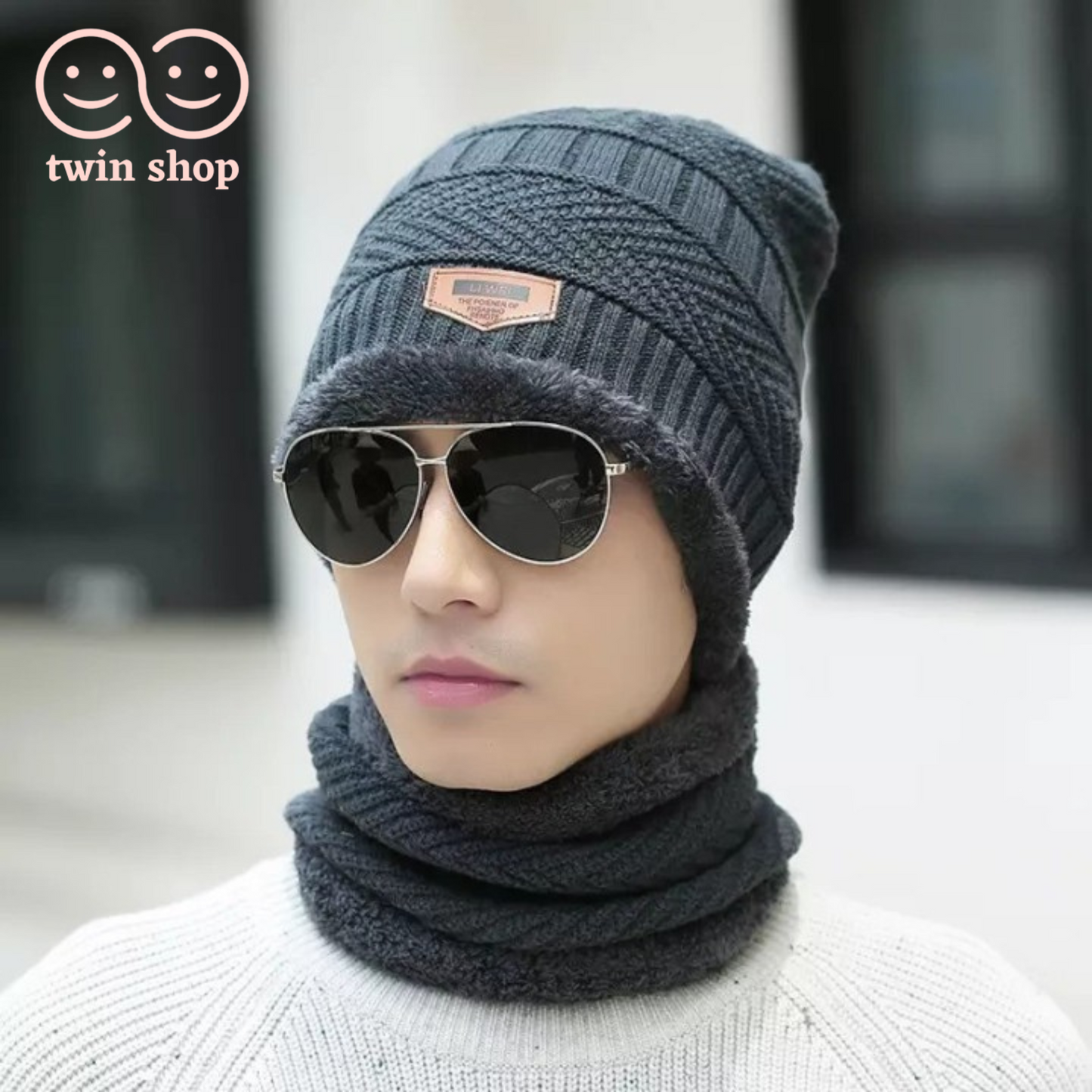 Beanie cap-Wool cap with neck warmer for men women| Winter cap for Unisex