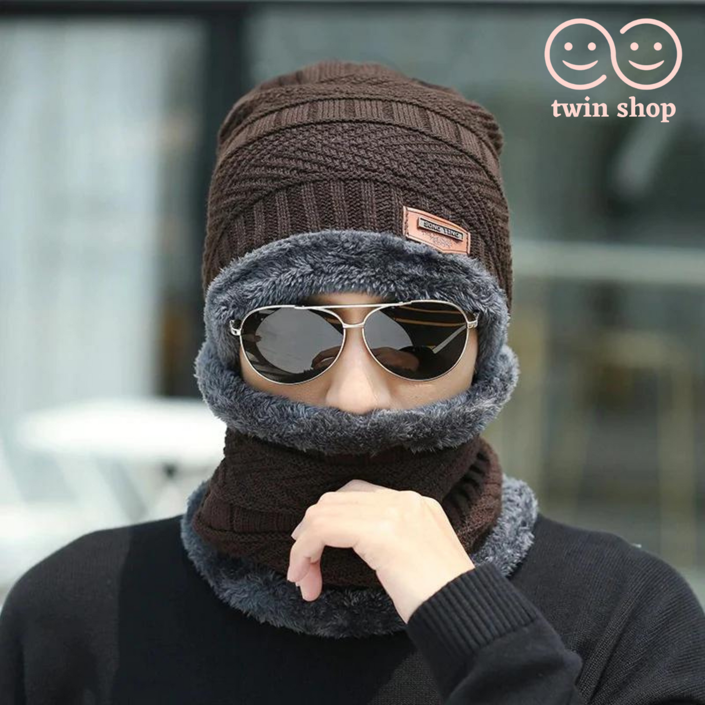 Beanie cap-Wool cap with neck warmer for men women| Winter cap for Unisex