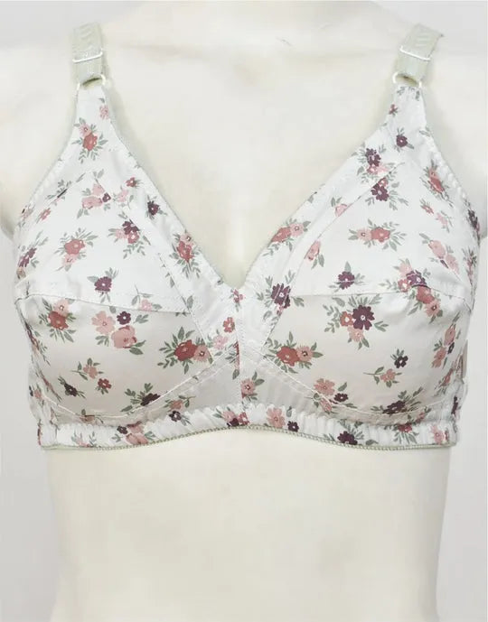 Pack of 4- Cotton Bra for Women Girls| Non Padded Ladies Brazier| Irani Bra
