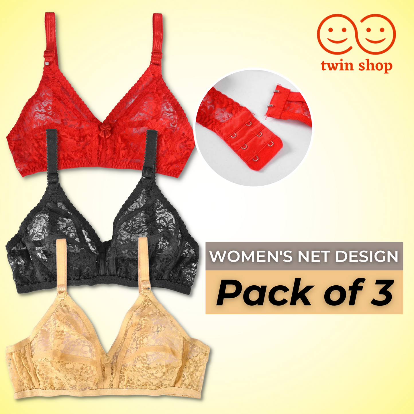 Net Bra for Women Girls| Seamless Transparent Bra Non-Padded