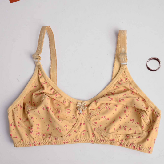 Soft Lycra Bra for Women Girls| Non Padded Ladies Brazier| Skin Color