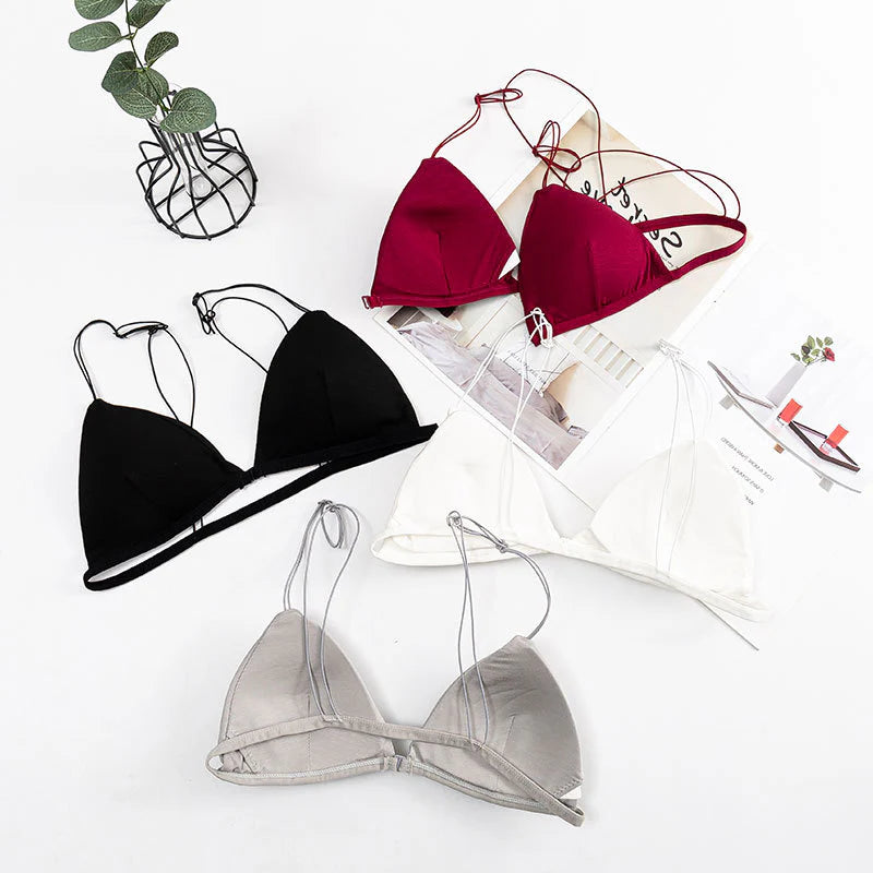 French Triangle Cup Front Open Bra for Women Girls