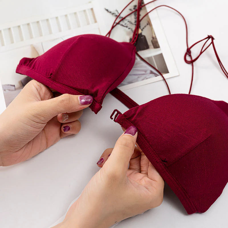 French Triangle Cup Front Open Bra for Women Girls