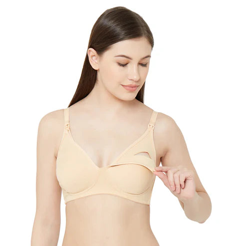 Breastfeeding and Nursing Bra | Front Open Easy Breastfeeding Bra & Feeding Bra | Best for Cup Size A & B (Hook)