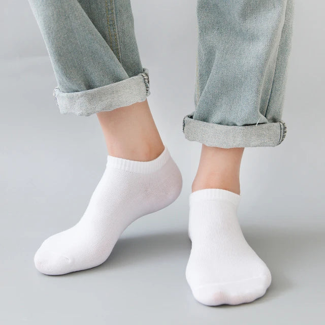 4 Pairs Cotton Ankle Socks For Men Women - 3 Random colors