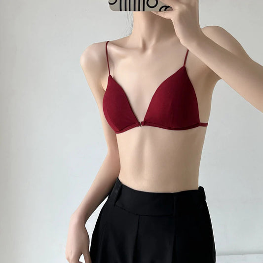 French Triangle Cup Front Open Bra for Women Girls|