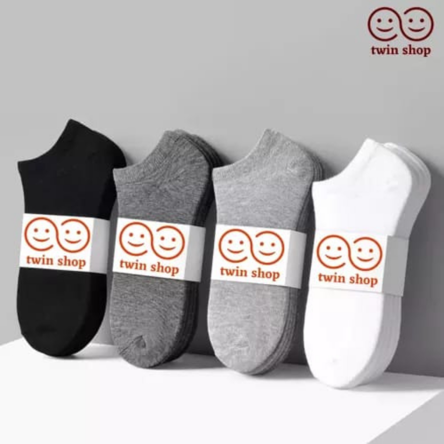 4 Pairs Cotton Ankle Socks For Men Women - 3 Random colors