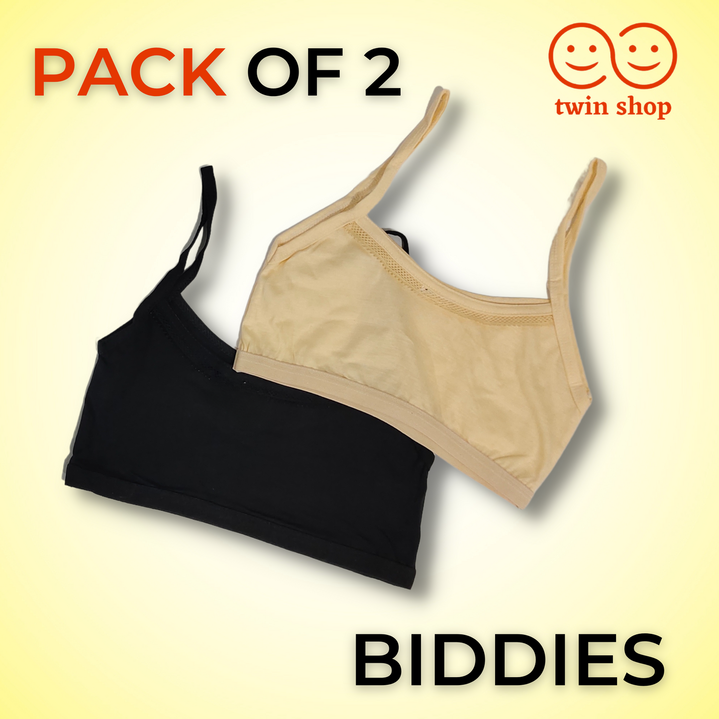 Twin Shop Pack of 2 Cotton Bra Vest for Girls