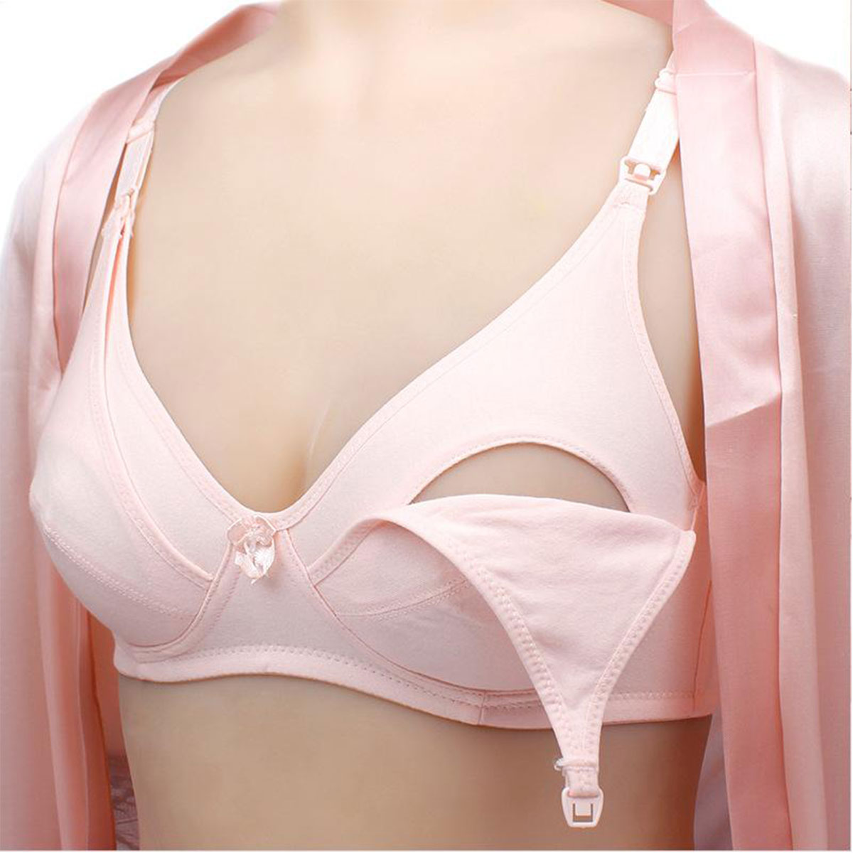 Breastfeeding and Nursing Bra | Front Open Easy Breastfeeding Bra & Feeding Bra | Best for Cup Size A & B (Hook)